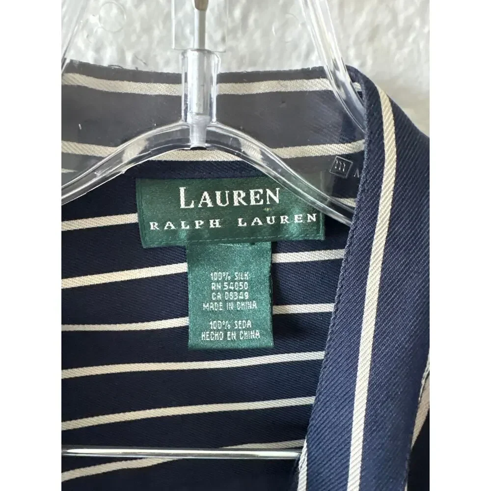 Vintage Lauren Ralph Lauren Silk Pinstripe Matching Set Size 10